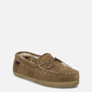 Red Wing Fleece-Gefütterte Wildleder Loafer Hausschuhe | 7051JEGUK